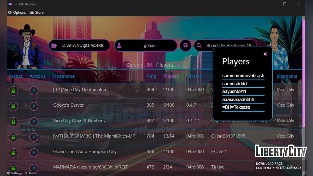 Megamind's VCMP Browser / GTA Vice City