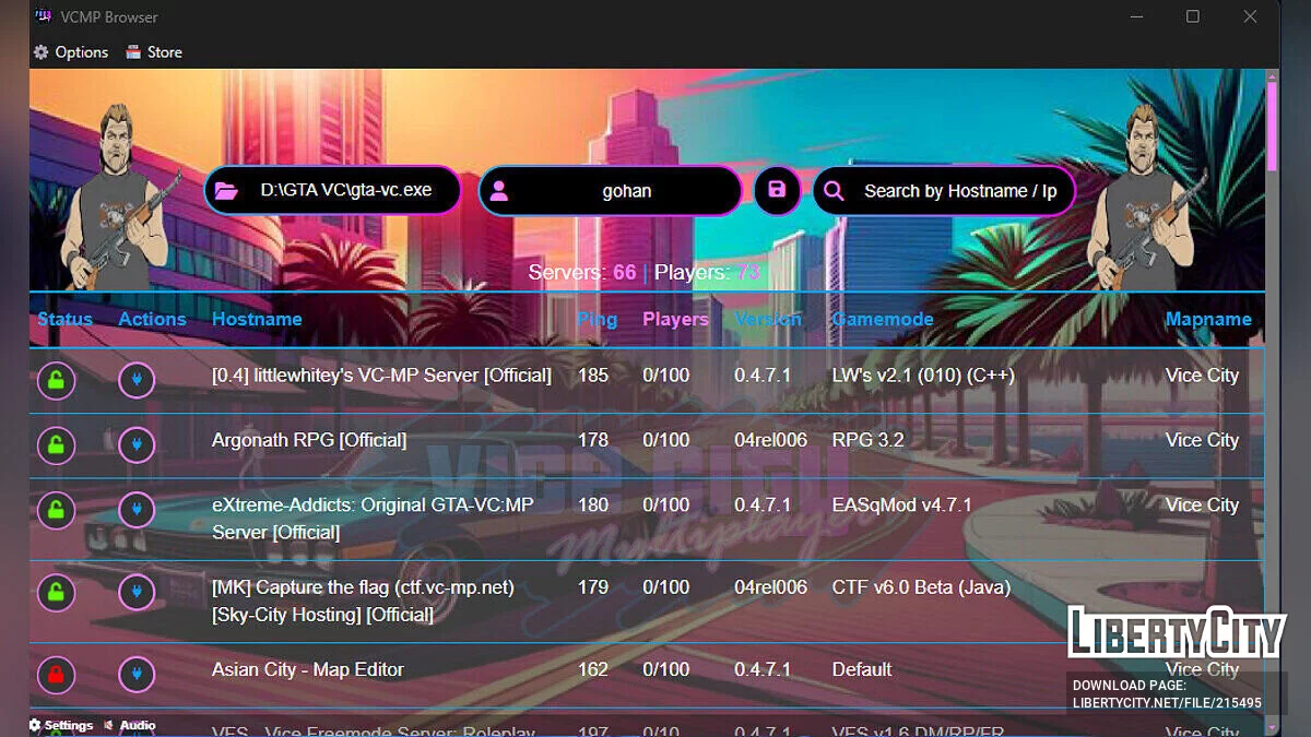 Megamind's VCMP Browser / GTA Vice City