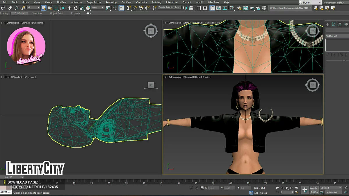 Mercedes Cortez - stripper and bartender / GTA Vice City