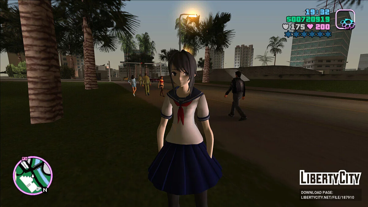 Яндера-Чан з Yandere Simulator / GTA Vice City