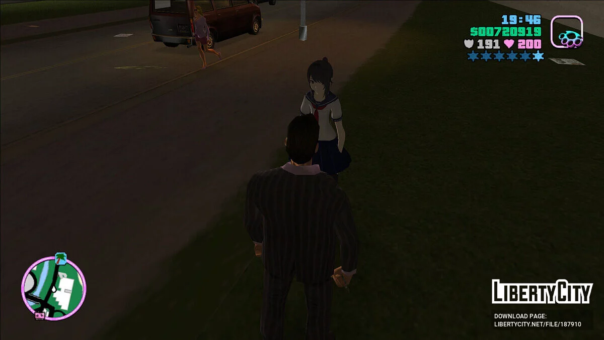 Яндера-Чан з Yandere Simulator / GTA Vice City
