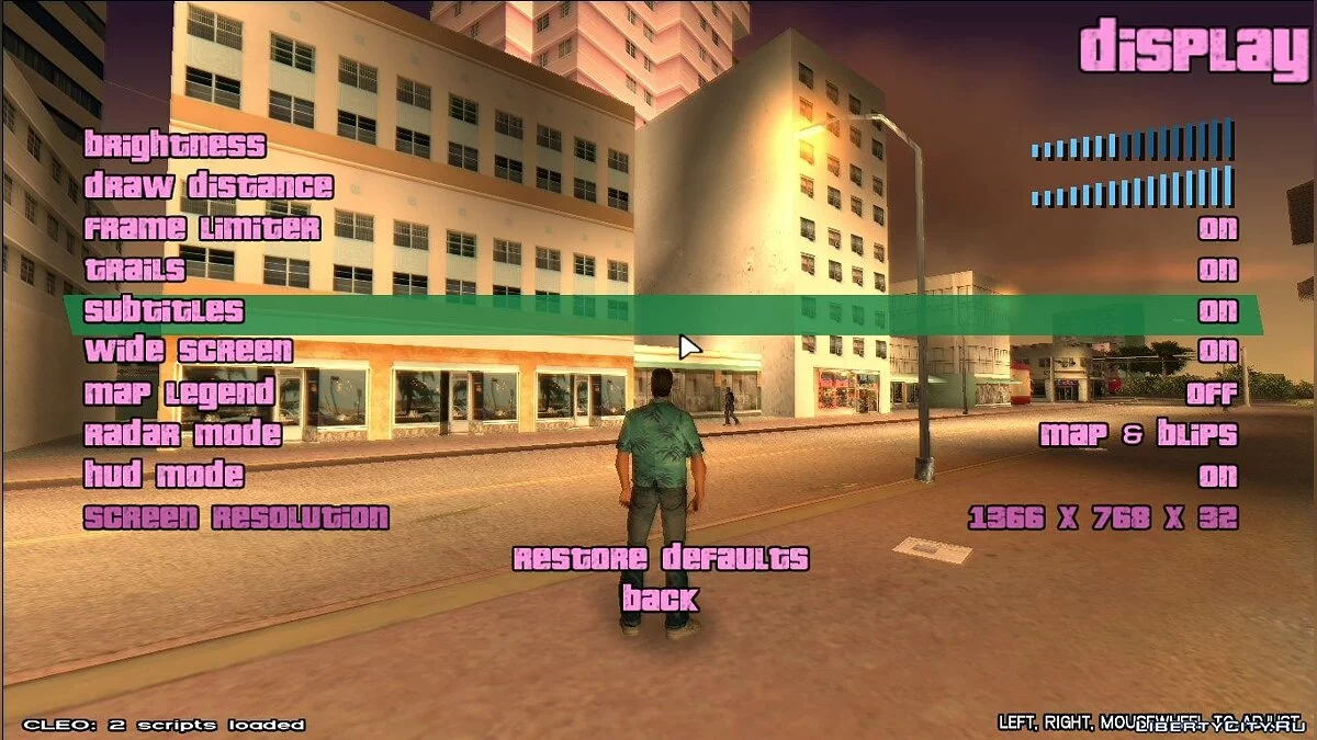 GTA VC: Corrección de Pantalla Ancha / GTA Vice City
