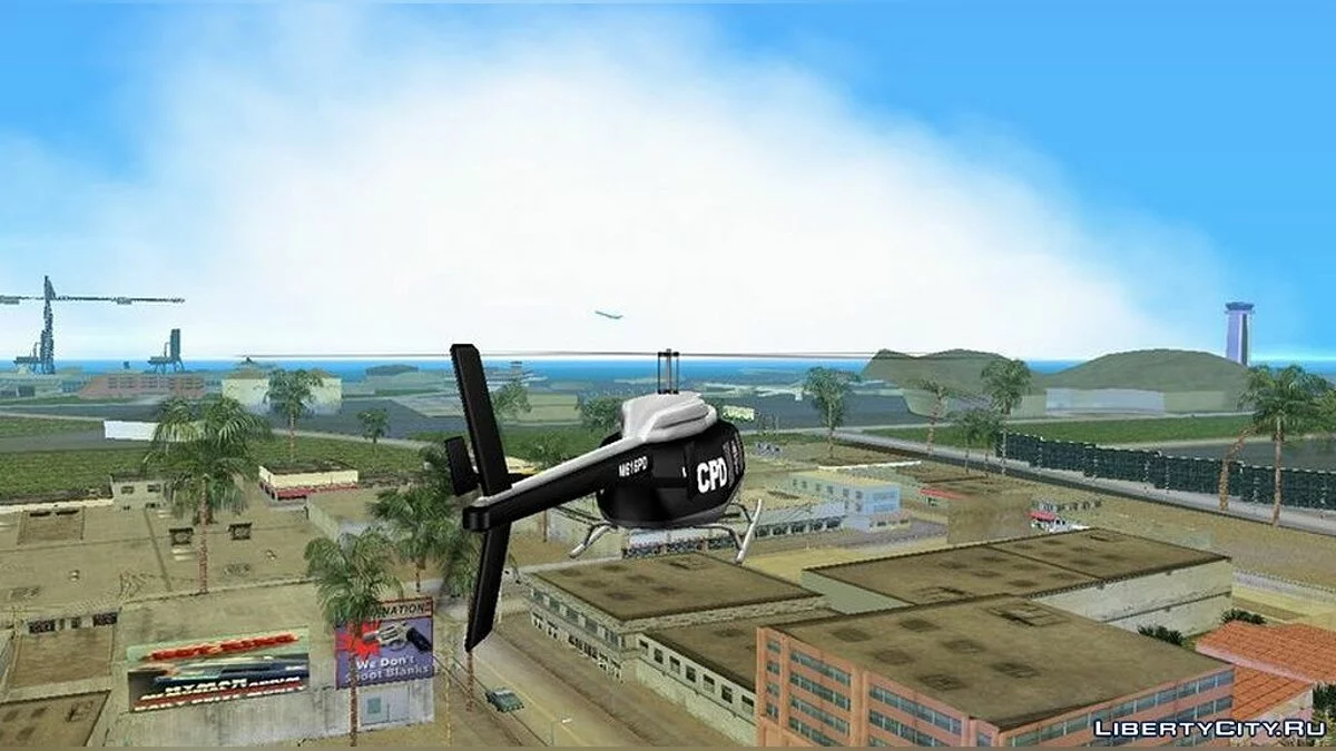 Tir depuis un hélicoptère de police / GTA Vice City