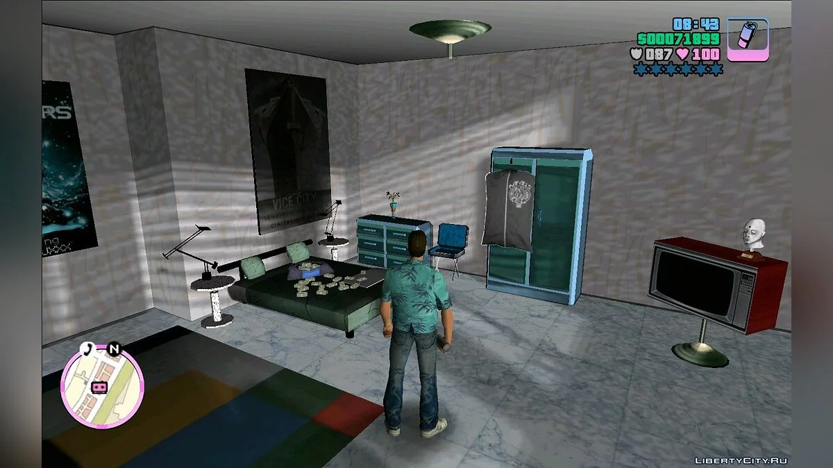 Icônes d'armes et radar de la version mobile de Vice City / GTA Vice City
