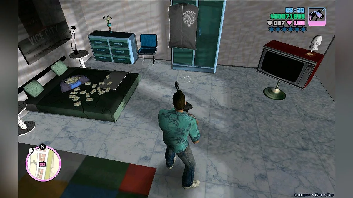 Icônes d'armes et radar de la version mobile de Vice City / GTA Vice City