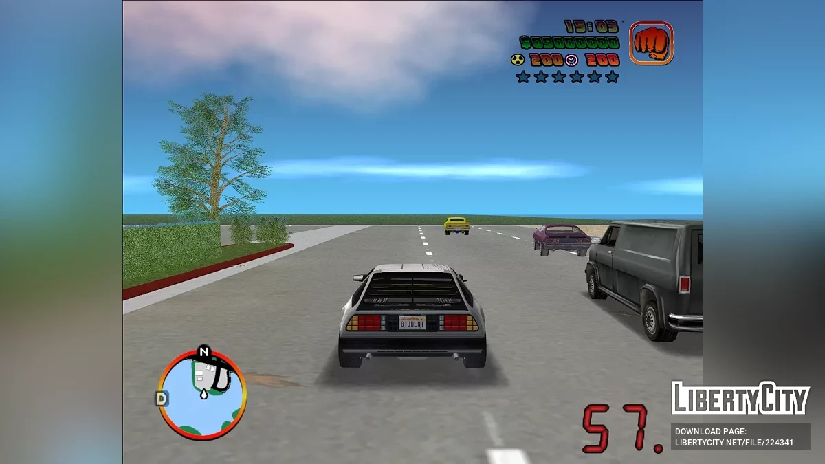 Трафік для моду GTA Vice City: Back To The Future 0.2F R2 / GTA Vice City