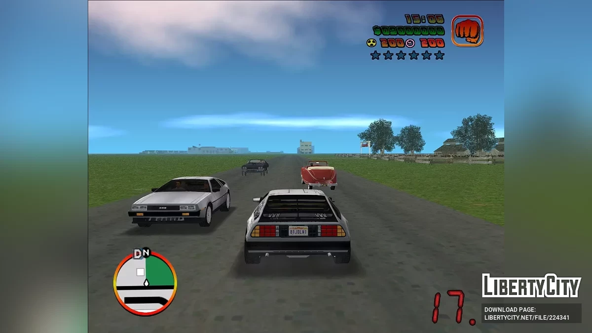 Трафік для моду GTA Vice City: Back To The Future 0.2F R2 / GTA Vice City