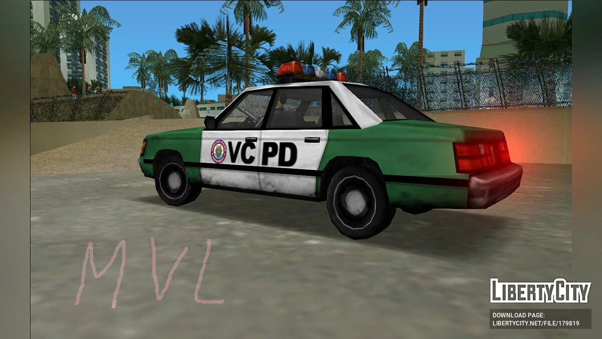 Decal yang Dimodifikasi untuk Mobil Polisi / GTA Vice City