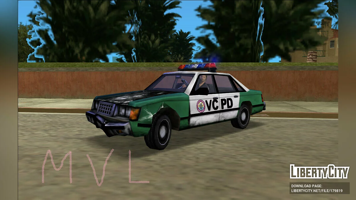 Decal yang Dimodifikasi untuk Mobil Polisi / GTA Vice City