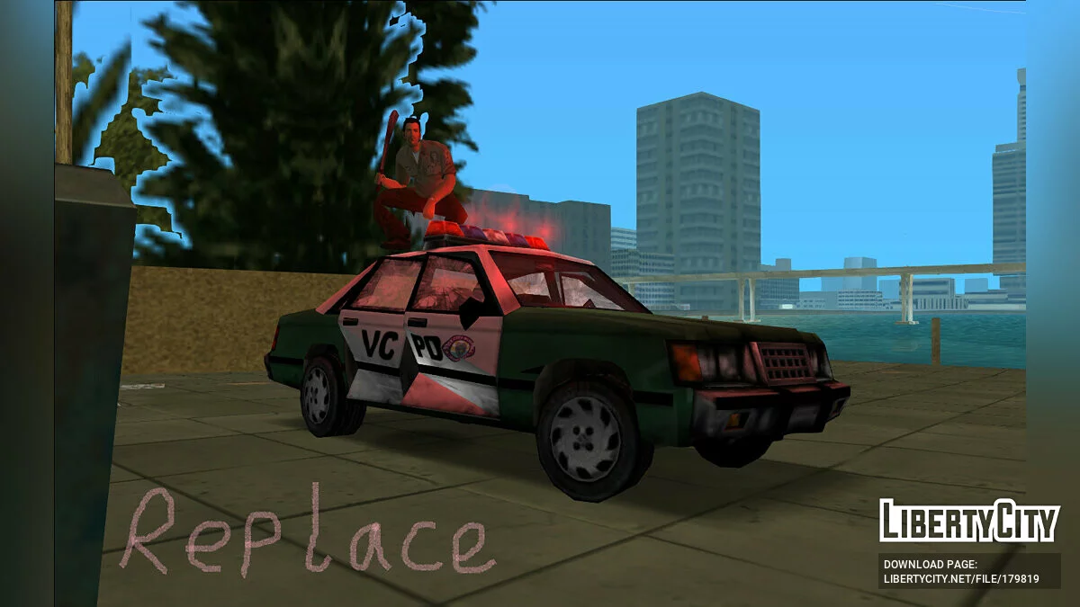 Decal yang Dimodifikasi untuk Mobil Polisi / GTA Vice City