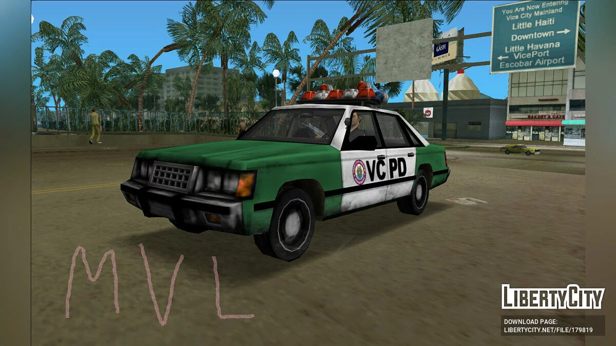 Decal yang Dimodifikasi untuk Mobil Polisi / GTA Vice City