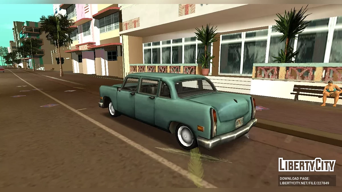 Олімпійський - цивільний таксі (стиль VC + додаток MVL) / GTA Vice City
