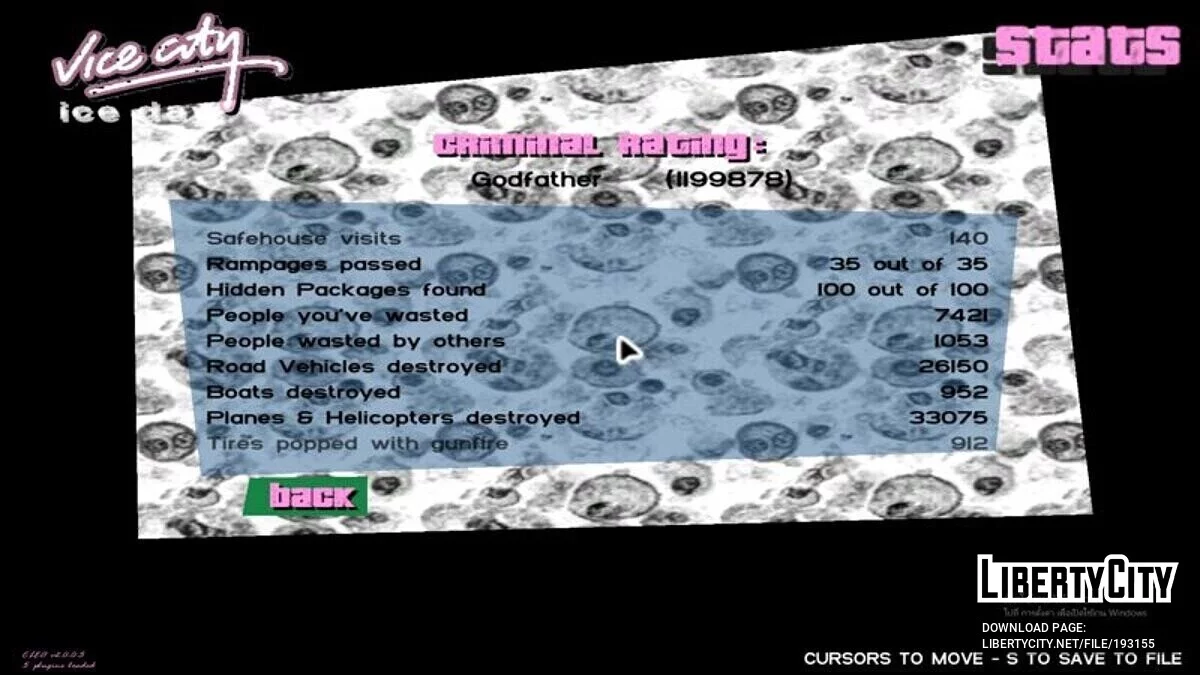 Sauvegarde modifiée à 100 % / GTA Vice City