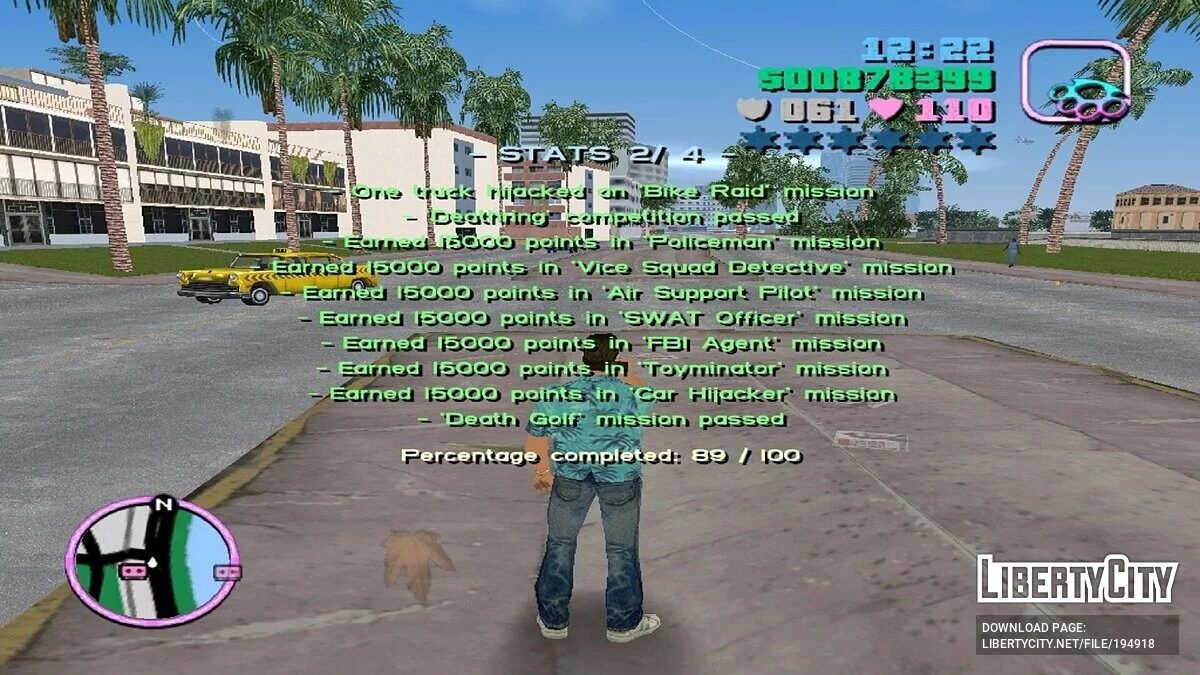 Big Mission Pack Mod (reVC) 100% Save Game / GTA Vice City