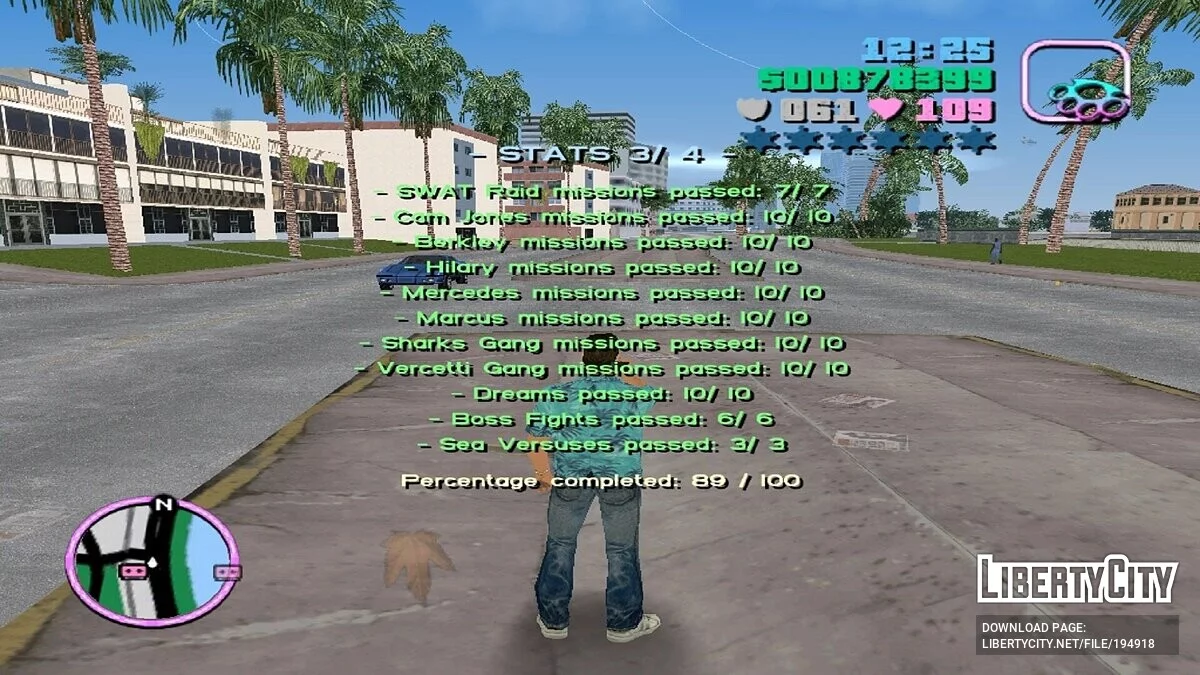 Big Mission Pack Mod (reVC) 100% Save Game / GTA Vice City