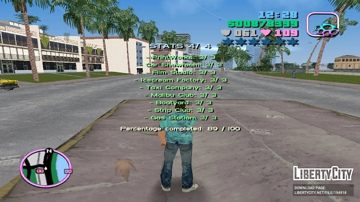 Big Mission Pack Mod (reVC) 100% Save Game / GTA Vice City