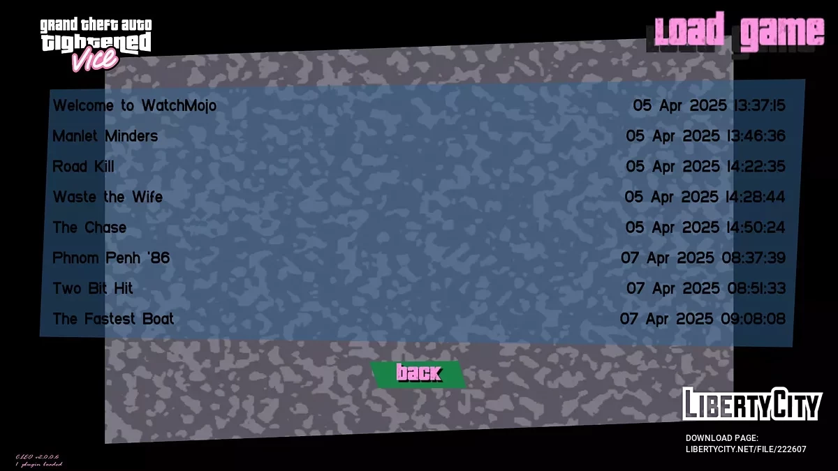 Saves after each mission in GTA Tightened Vice (v.2.4) / GTA Vice City