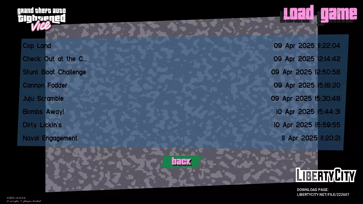 Saves after each mission in GTA Tightened Vice (v.2.4) / GTA Vice City