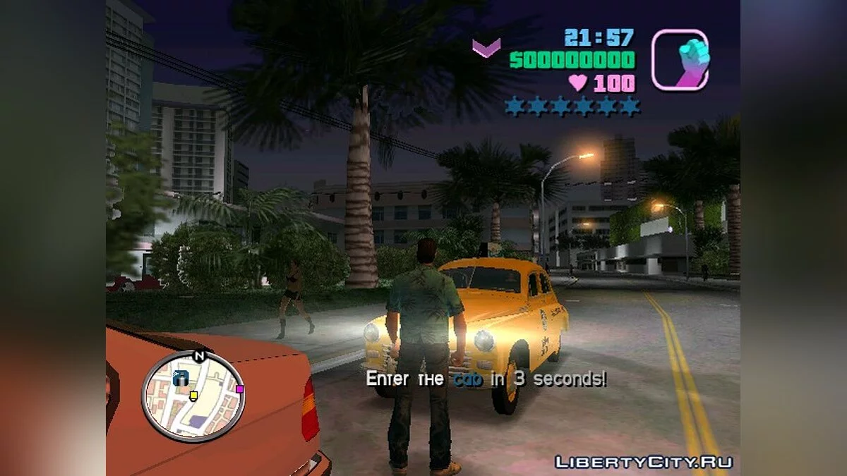 Vice City Taxi Service v1.1 / GTA Vice City