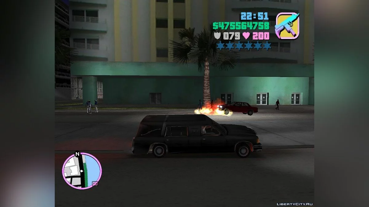 Romero's Hearse Drop Explosive Coffins / GTA Vice City