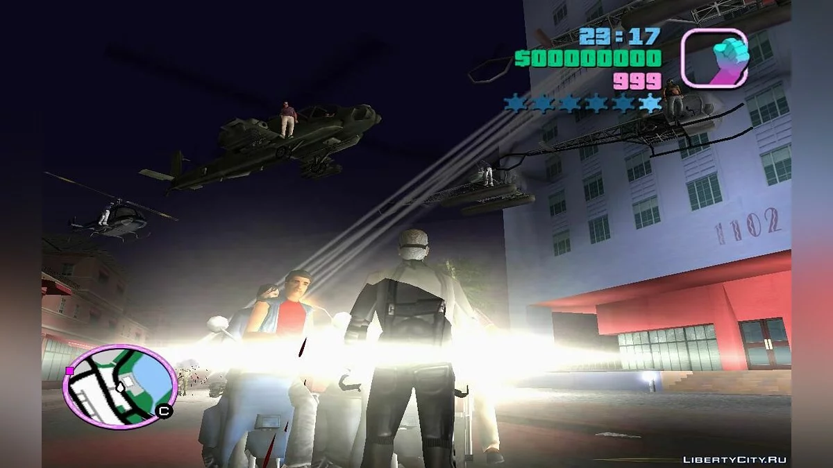 Lively Roads with Helicopters and Motorcycles (VC) 7.1 / GTA Vice City