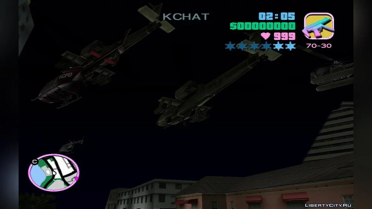 Lively Roads with Helicopters and Motorcycles (VC) 7.1 / GTA Vice City