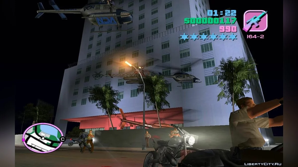 Lively Roads with Helicopters and Motorcycles (VC) 7.1 / GTA Vice City