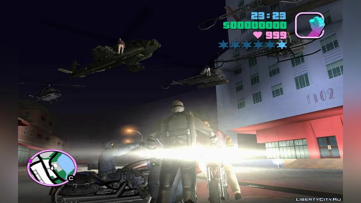 Lively Roads with Helicopters and Motorcycles (VC) 7.1 / GTA Vice City