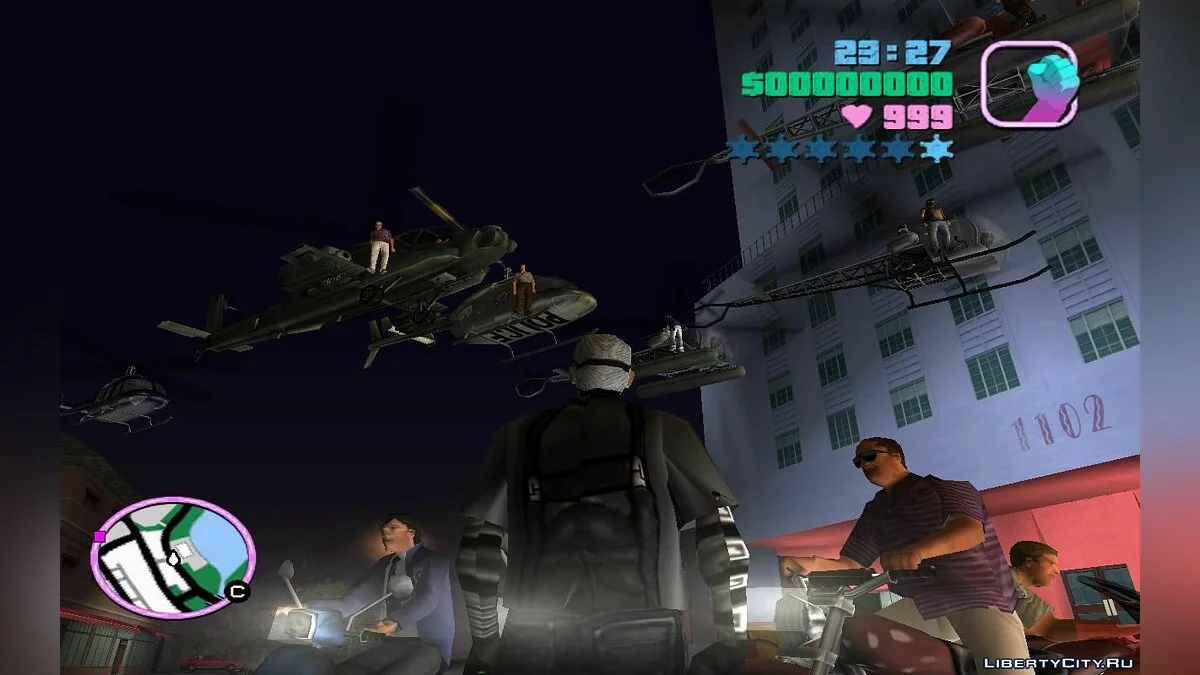 Lively Roads with Helicopters and Motorcycles (VC) 7.1 / GTA Vice City