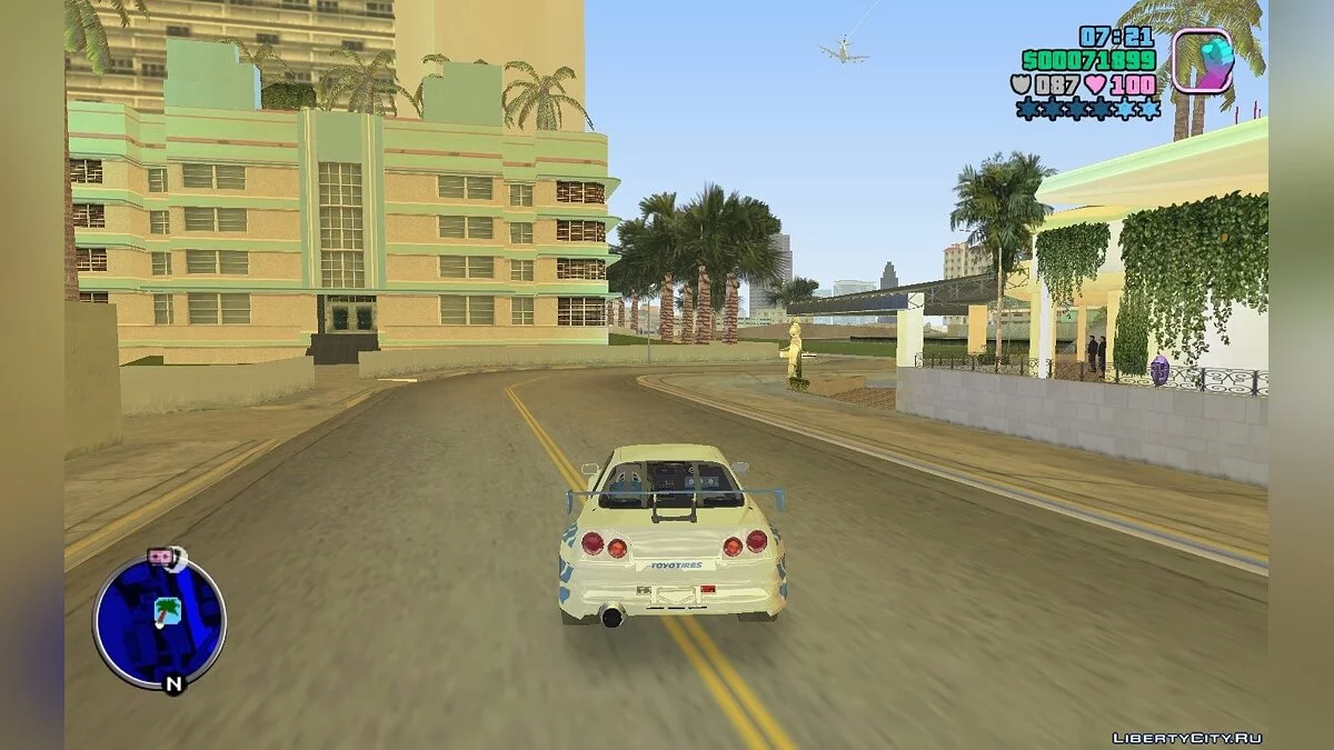 Червоний і синій радар при розшуку / GTA Vice City