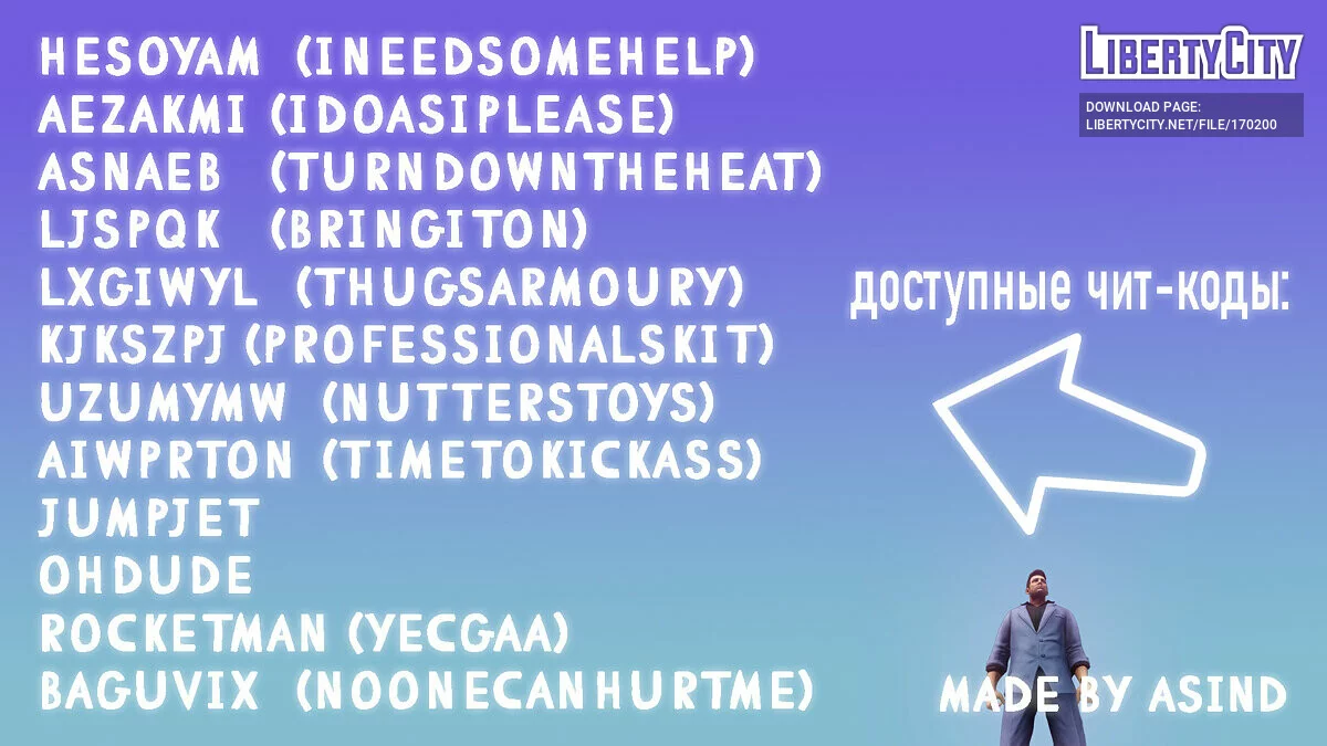 Чіт-коди з GTA San Andreas / GTA Vice City