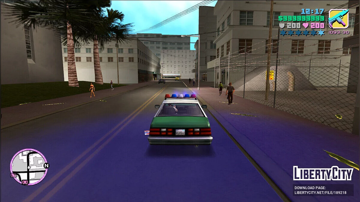 Wanted star for driving with a flashing lights / GTA Vice City