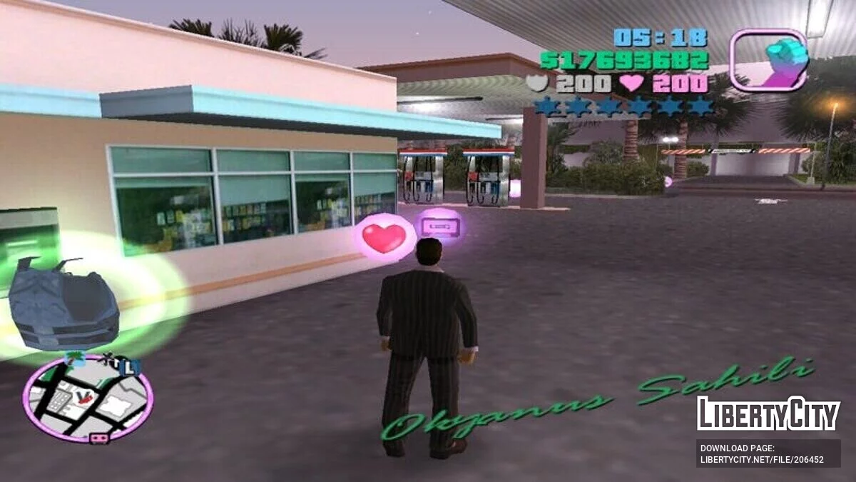 Stations de lavage de voitures fonctionnelles et sauvegarde de la partie / GTA Vice City