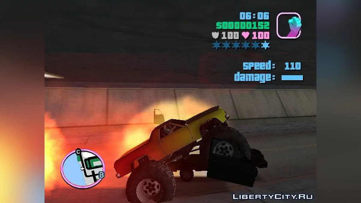 Marshall Monster Truck for Vice City (MVL) v. 1.0 / GTA Vice City