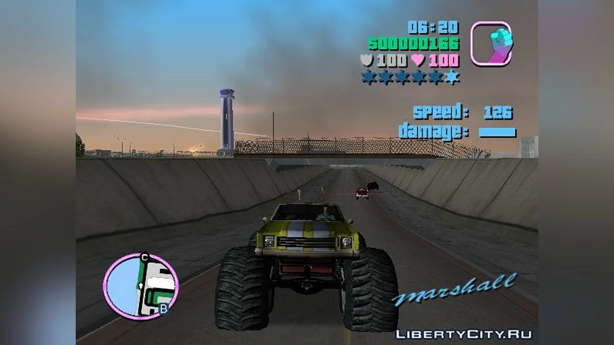 Marshall Monster Truck for Vice City (MVL) v. 1.0 / GTA Vice City