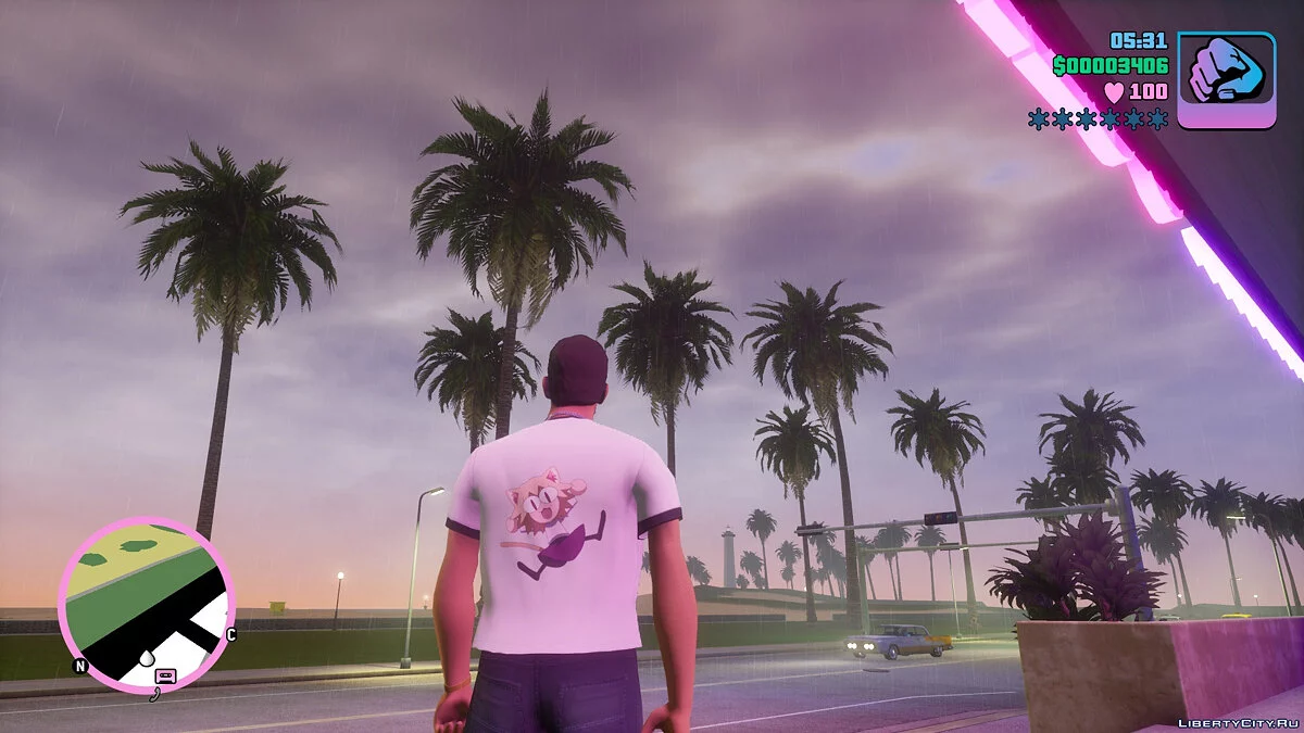 T-shirt animé Tsukihime / GTA Vice City : L'Édition définitive