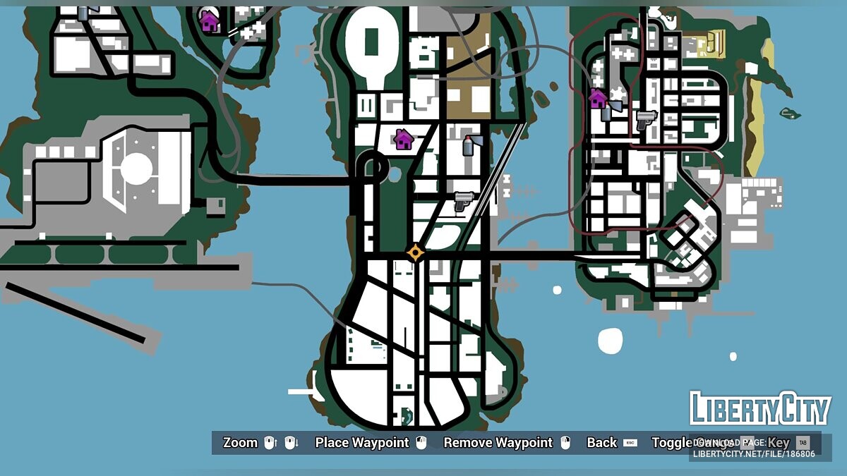 gta vice city map properties