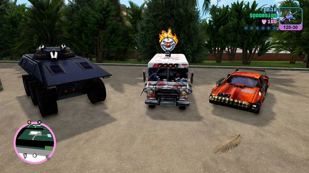 Cars from Twisted Metal / GTA Vice City: The Definitive Edition