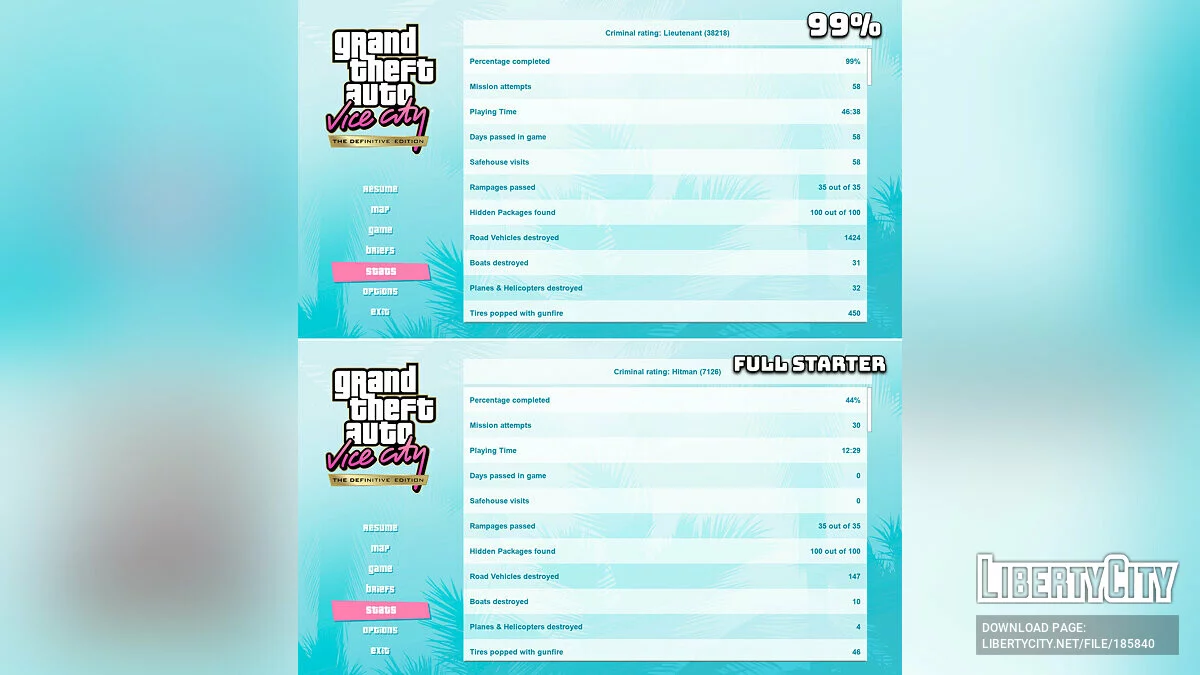 99% & Full Starter (Modded) / GTA Vice City : L'Édition définitive