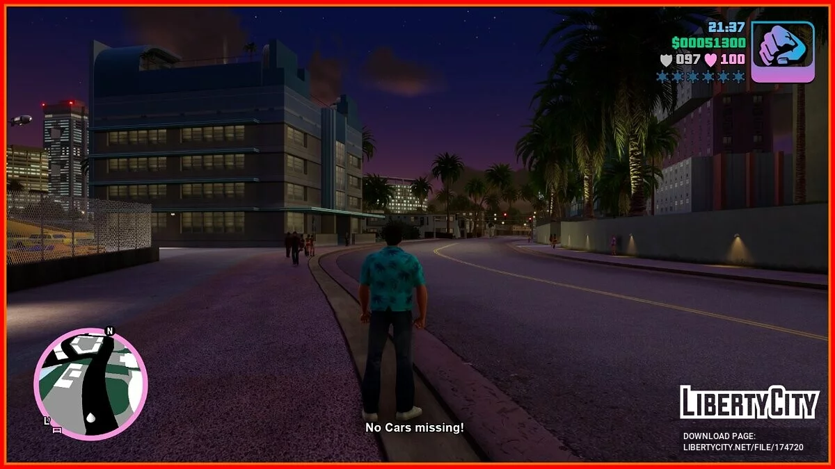Відключення трафіку (немає людей і транспорту) / GTA Vice City: The Definitive Edition