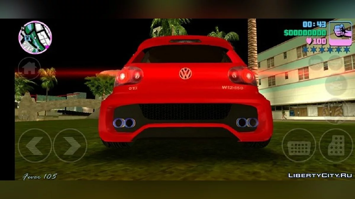 Volkswagen Golf GTI W12-650 / GTA Vice City (iOS, Android)