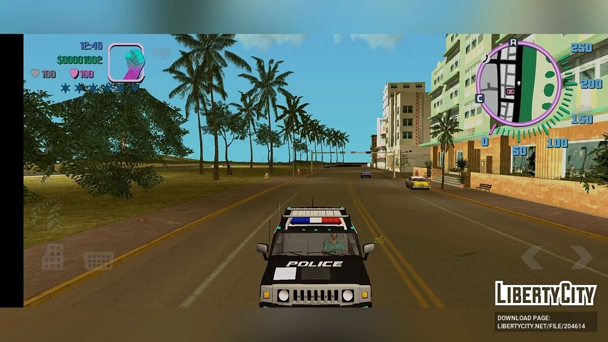 Hummer H2 Поліцейський (тільки DFF) / GTA Vice City (iOS, Android)