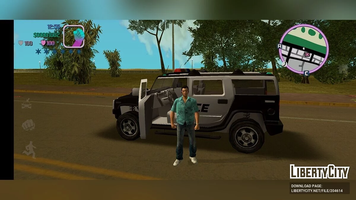 Hummer H2 Поліцейський (тільки DFF) / GTA Vice City (iOS, Android)
