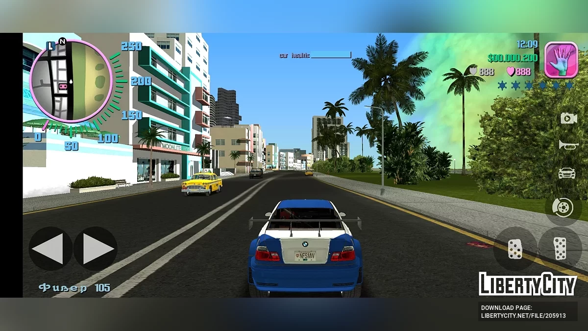 BMW M3 GTR From NFS Most Wanted / GTA Vice City (iOS, Android)
