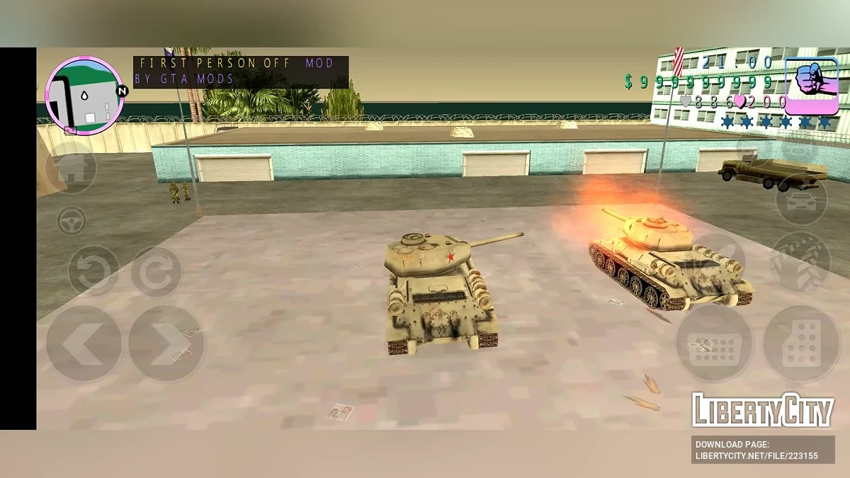 Soviet T-34-85 Tank / GTA Vice City (iOS, Android)