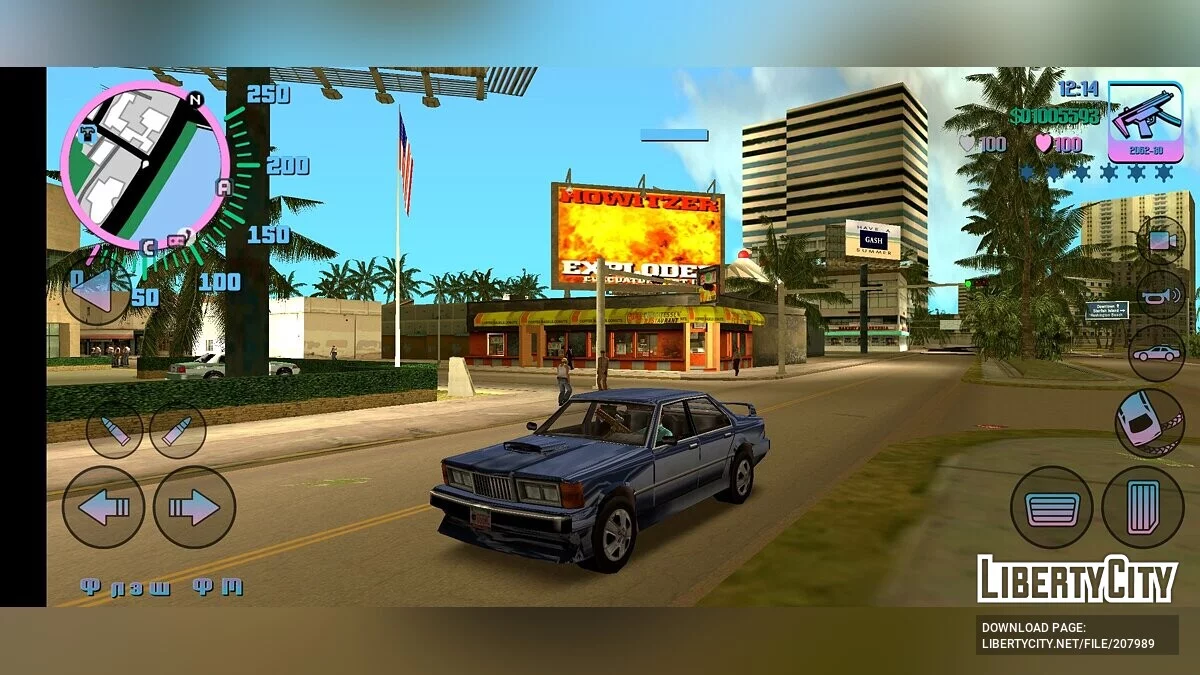 Отражения на автомобилях / GTA Vice City (iOS, Android)