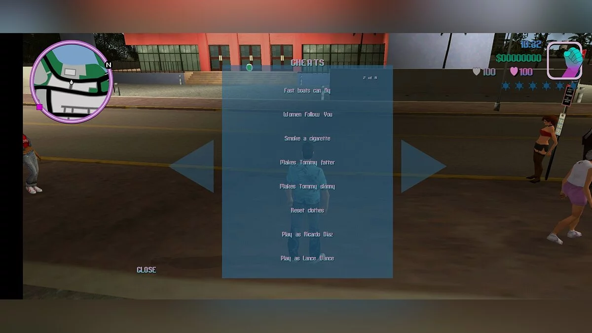 Cheat menu / GTA Vice City (iOS, Android)