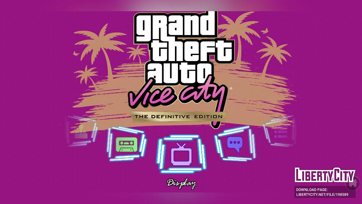 GTA Vice City: The Definitive Edition - Нові текстури для меню гри / GTA Vice City (iOS, Android)