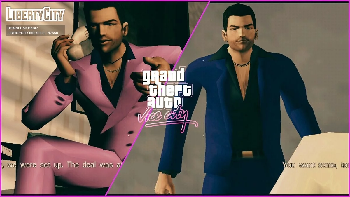 Vice City Stories Estilo - Roupas estendidas e recores de Tommy / GTA Vice City (iOS, Android)