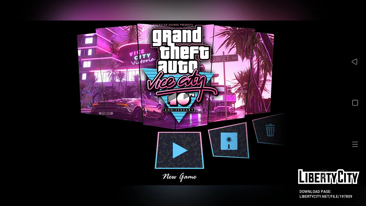 GTA VC 10th Anniversary Menu & Loadscreen / GTA Vice City (iOS, Android)
